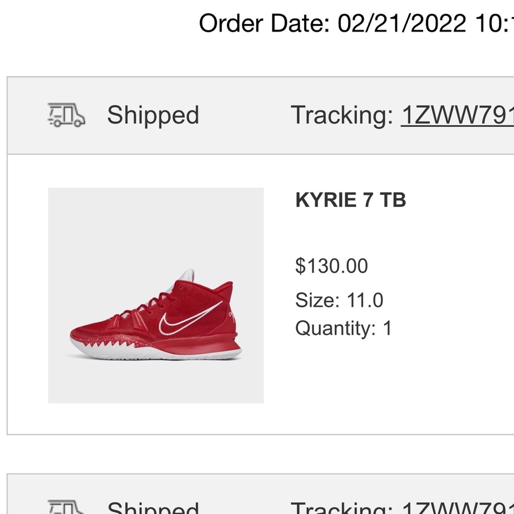 Mens Kyrie 7 TB SNEAKERS … Red, Size 11